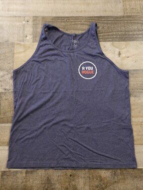 Rogue Fitness Tank Top Men’s Large Blue Heather R You Rogue‎ Gym Training